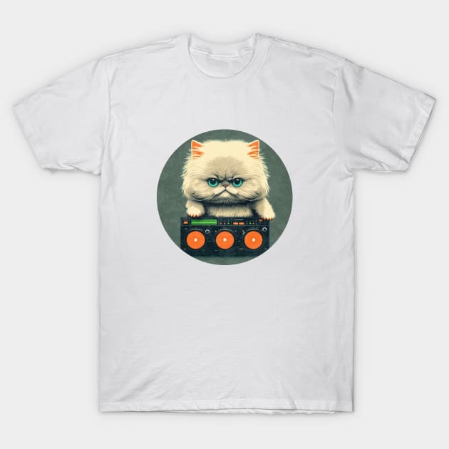 DJ Persian Cat T-Shirt by JGodvliet